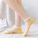 Summer Crystal Glass Invisible Thin Casual Stockings Short Sock Ankle Socks