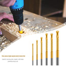 6pcs 3-8mm Drill Bits Straight Shank HSS Wood Punching Twist Drill Bits