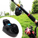 Black Electronic LED Light Fish Bite Sound Alarm Bell Clip On Fishing Rod