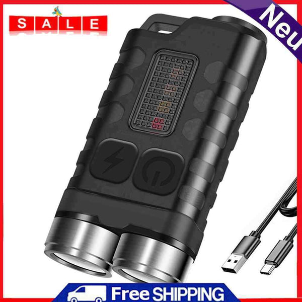 900lm XPG LED Lights Torch with Keychain Type-C USB Rechargeable Work Flashlight