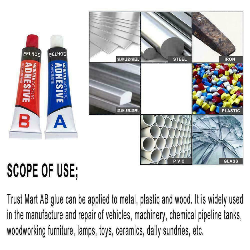 AB Welding Glue Adhesive Industrial Repair Agent For Metal Plastics Z0D7 K5V8