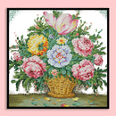 Flower Series 14CT2 Stamped Cross Stitch Kits Crafts DIY Needlework Embroider