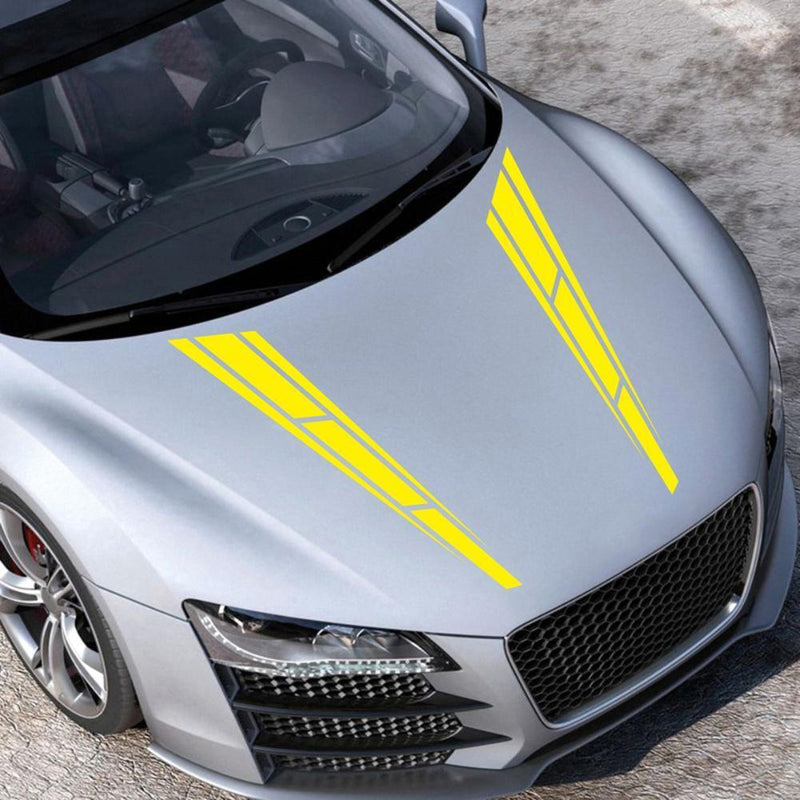 1 Pair Vinyl Car Hood Stickers Racing Sports Stripe Engine Cover Styling Decals