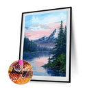 Diamond Painting Mountain Lake Full Round Drill Rhinestone Picture DIY Drawing