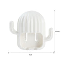 Cactus Wall Mounted Toothbrush Holder Bathroom Toothpaste Organizer (White)