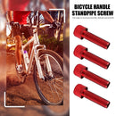 4pcs Bicycle Handlebar Stem Screw Bike Fixed Riser Bolts (M6x18mm Red)