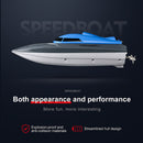20km/h Waterproof RC Boat 2.4GHz High Speed Racing Ship for Kids (Blue D) Newly