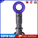 USB Rechargeable Handheld Bladeless Fan 3 Gear Air Cooling Fan (Purple)