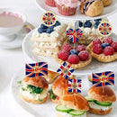 Party Platinum Jubilee Union Cake Card Insertion Queen Cake Topper British Flag