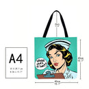 Cartoon nurse Printed Shoulder Shopping Bag Casual Large Tote Handbag
