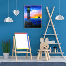 Evening Lighthouse Oil Paint By Numbers DIY Handpainted Canvas Home Decorations