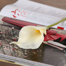 20pcs Calla Bridal Wedding Bouquet  Latex Real Feeling Flower Milk White Newly