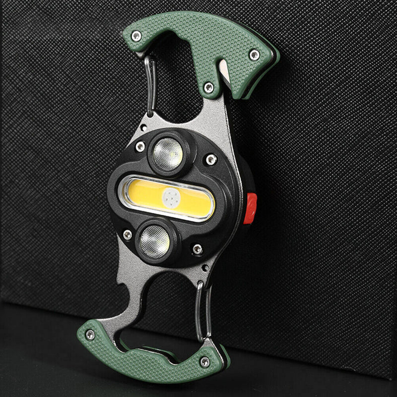 Portable COB Work Light Mini Keychain Flashlight Rechargeable Camping Lights