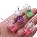 10X Mixed Scented Tea Straw Cup Pendants Charm For Bracelet Jewellery Making DIY