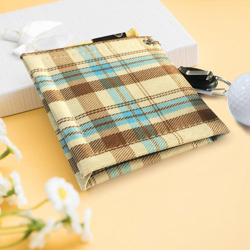 Golf Ball Cleaning Towel Golf Club Head Wiping Cloth Cleaner Tool (Ivory)