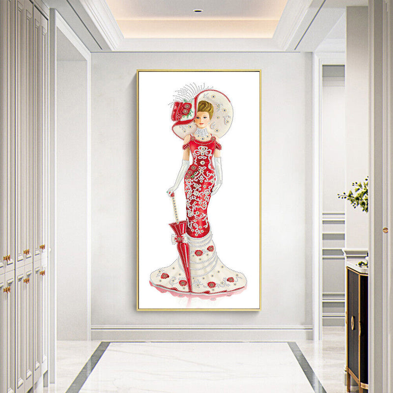 DIY Part Drill Special-Shaped Diamond Painting Dress Lady Mosaic (YX227) Newly