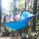 #A Camping Hammock with Mosquito Net 2 Person Aluminum Pole Tree House Swing Bed