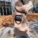 Retro Leather Shoulder Totes Women Solid Chain Flap Messenger Bag (Style 2)