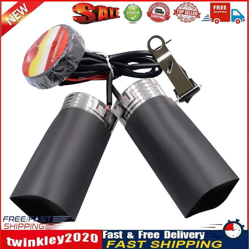 CS-054B1 12V Motorcycle Handlebar Electric Heated Grip Pad Kit Hand Warmer Newly