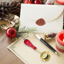 Sealing Wax Spoon Solid Wood Retro Wax Spoons Decorative Stamp Craft (Red)