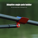 Automatic Rebound Fishing Pole Holder Rod Stand Support Head Tackle (Red)