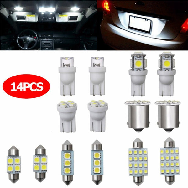 Dome Door Trunk License Plate Lamp Combo LED Inside Bulb Kit Car Interior Light