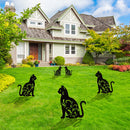 Hollow Simulation Black Cat Dog Insert Card Silhouette Stake Garden Art (C)