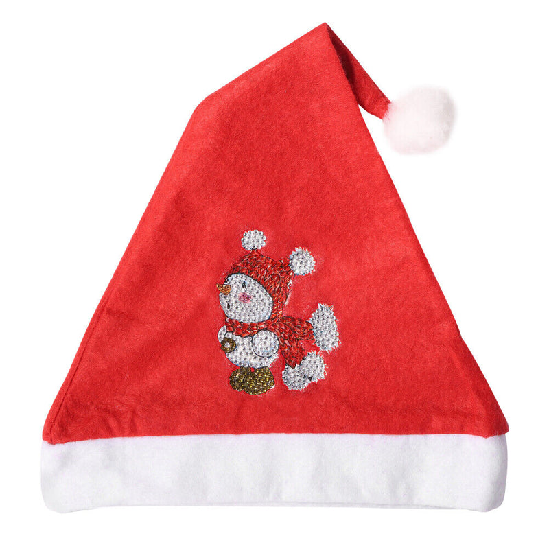DIY Mosaic Christmas Hat Diamond Painting Kit Animal Rhinestone Drawing Crafts