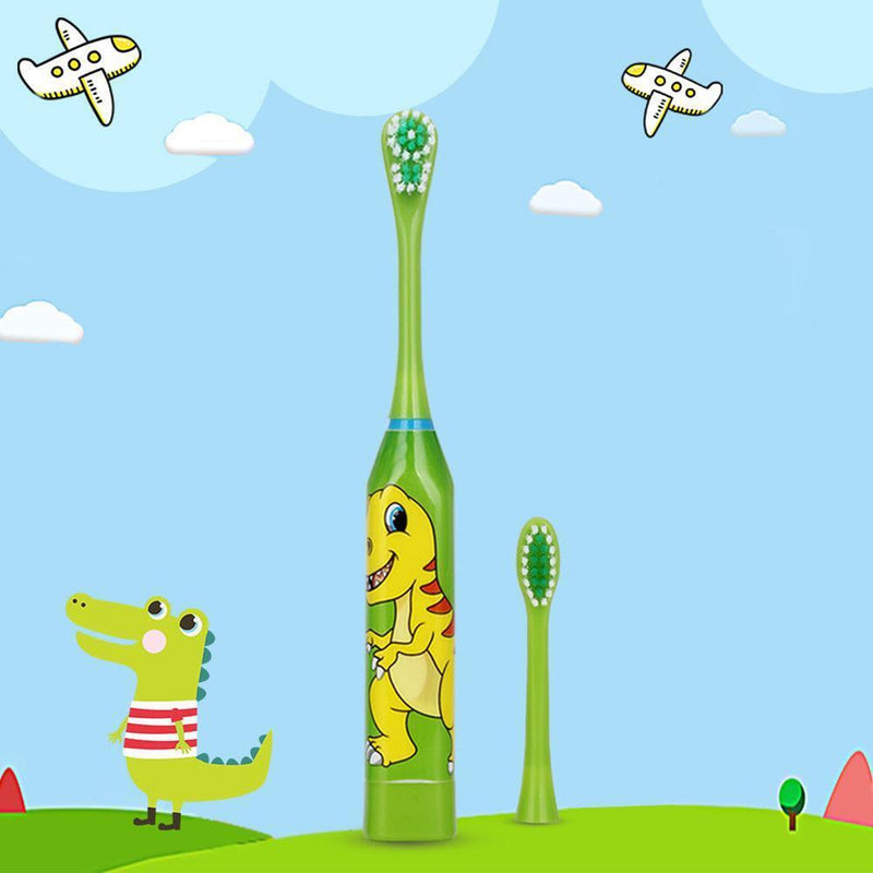 Children Auto Electric Toothbrush Ultrasonic Waterproof Tooth Brush (Green)