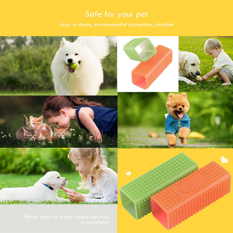 2pcs Pet Hair Remover Brush Hollow Plastic Cat Hair Carpet Cleaning Brush Newly