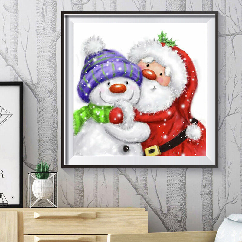 Diamond Painting 5D DIY Snowman Full Round Drill Rhinestone Picture Kit Newly