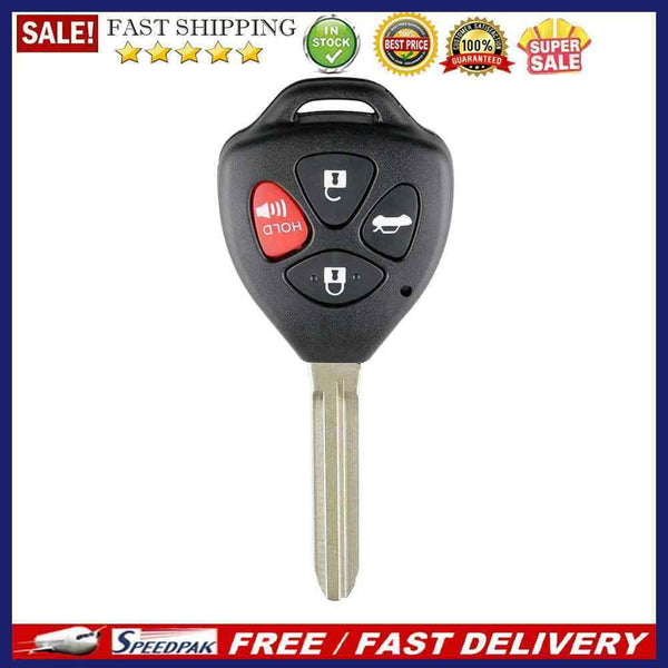 4 Buttons Car Remote Key Fob Shell Case Blank Replacement for Corolla 2006-2010