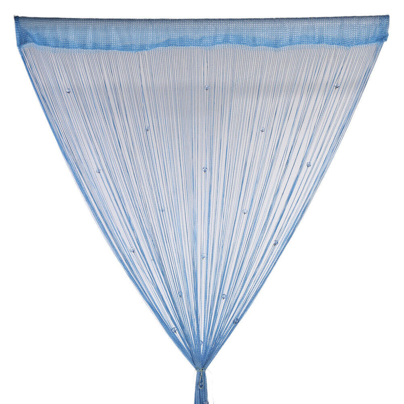 Decorative String Curtain Beads Wall Panel Fringe Room Door Window Blue Newly