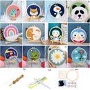 Needle Thread Embroidery Hoop Cross Stitch Kit Needle Punch Poke Embroidery Kit