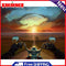 Frameless Oil Paint By Numbers DIY Dusk Motorcycles Picture Craft Kit for Room