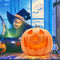8 inch Halloween Pumpkin Night Light Talking Pumpkin Lantern Scene Layout Newly