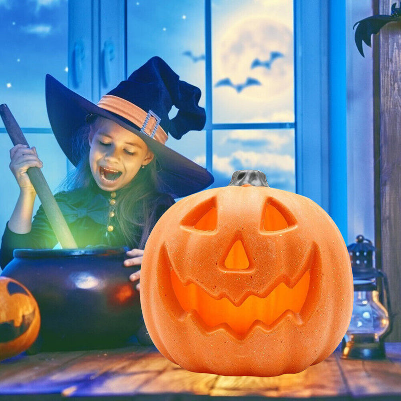 8 inch Halloween Pumpkin Night Light Talking Pumpkin Lantern Scene Layout Newly