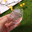 8 Keys Acrylic Kalimba Cute Kitty Clear Thumb Finger Piano Children Kids Gift