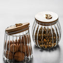 Bamboo Lid Preservation Food Storage Bottle Jar Can Borosilicate Glass