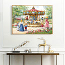 Full Embroidery Cross Stitch Set Needlework Kit 11CT Merry Go Round Artwork