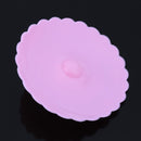 10cm Dia Silicone Cup Lid Leakproof Thermal Insulation Cup Cover(Pink)