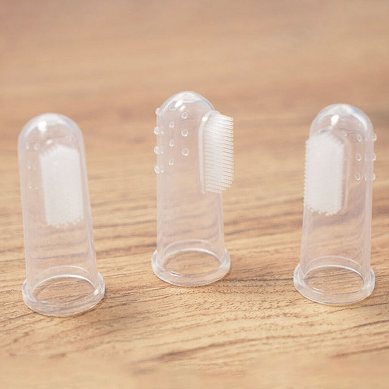 Pet Toothbrush Silicone Puppy Cat Finger Brush Bad Breath Cleaning Tools Newly