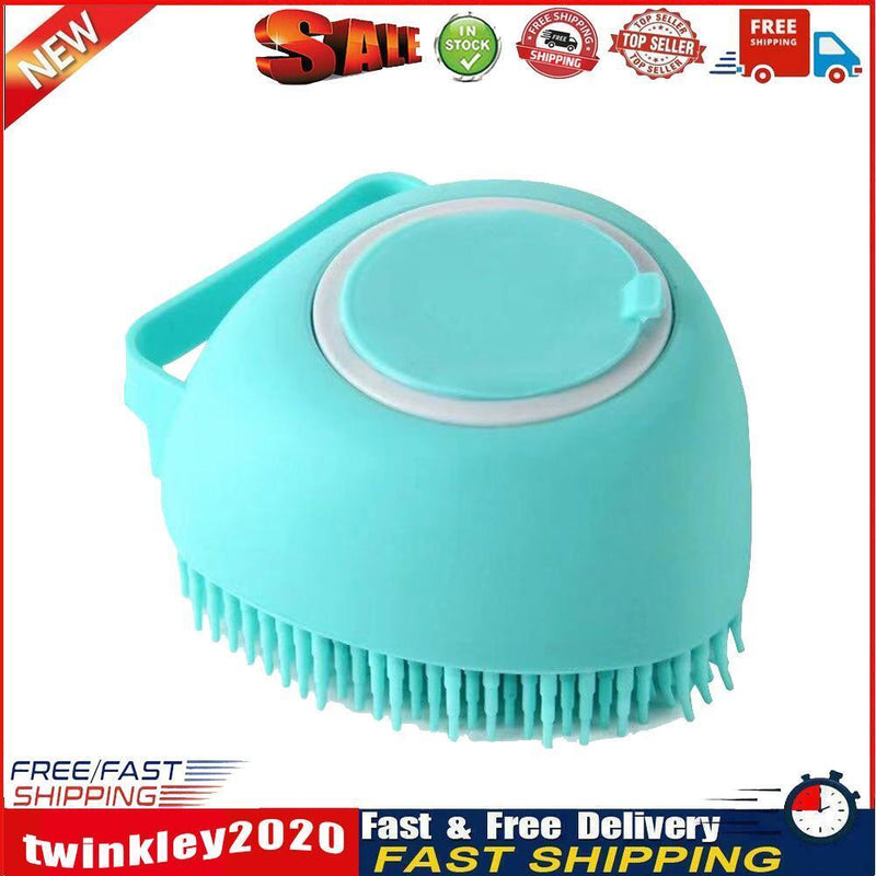 Soft Pet Dog Bath Shower Shampoo Brush SPA Massage Clean Scrubber (Blue) Newly