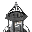 Lighthouse Solar LED Light 360 Degree Rotating Lamp Beacon Garden Yard Decor