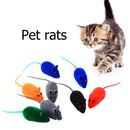 Funny Flocking Mouse Cat Toys Realistic Sound Plush Rubber Interactive Pet Toys