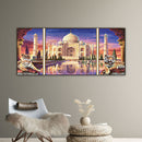 3 Panels Taj Mahal Oil Paint By Numbers Kits DIY Canvas Wall Art Picture Craft