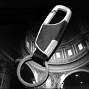 Fashion Men's Jewelry Gift Keyfob Leather Metal Car Key Chain Keyring