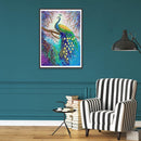 5D DIY Special Shaped Diamond Painting Peafowl Cross Stitch Craft Kit Needl