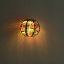 8 inch LED Solar Lantern Waterproof Pendant for Decor (Black Base Flower B)