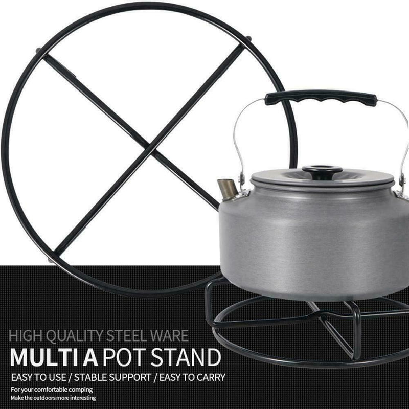 Portable Mini Stove Rack Iron Stand Stove Bracket Holder Outdoor Black M3L4